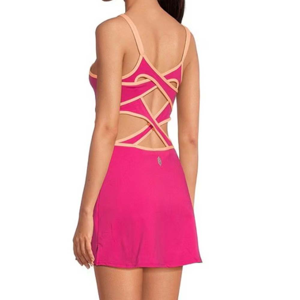 NWT Free People Movement One More Serve, sleeveless strappy back onesie